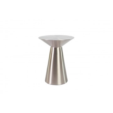 mały stolik lancio w kolorze srebrnym / średnica 34,5 cm