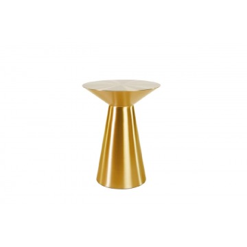 mały stolik lancio w kolorze złotym / średnica 34,5 cm
