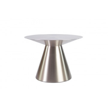 stolik lancio w kolorze srebrnym / średnica 70 cm