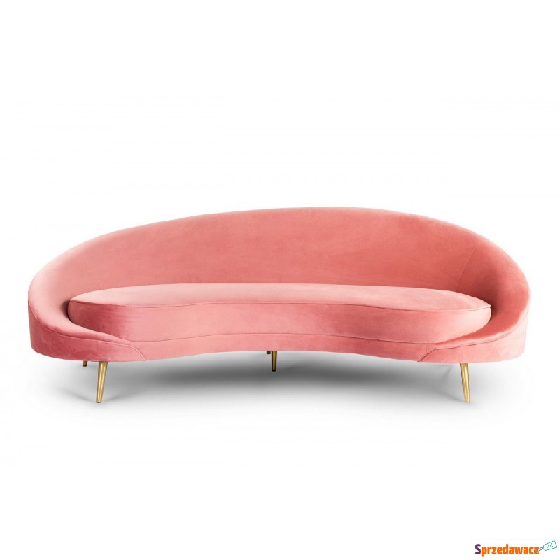 sofa rene w kształcie nerki, różowa / szeroko... - Sofy, fotele, komplety... - Bełchatów