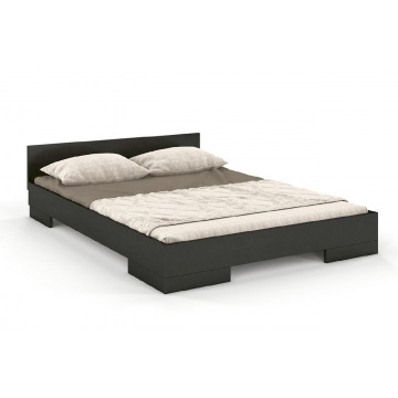wysyłka w 48h. łóżko drewniane sosnowe skandica spectrum niskie / 180x200 cm, kolor czarny - promocj