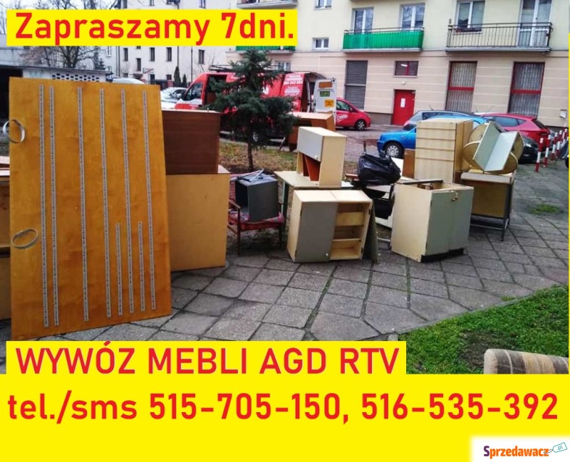 WYWÓZ MebliAGD opróżnianie mieszkań piwnic do... - Utylizacja, wywóz śmieci - Warszawa