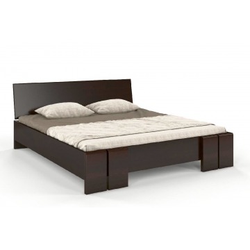łóżko drewniane sosnowe skandica vestre maxi / 200x200 cm, kolor palisander