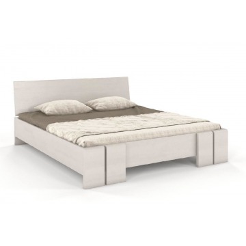 łóżko drewniane sosnowe skandica vestre maxi / 200x200 cm, kolor biały