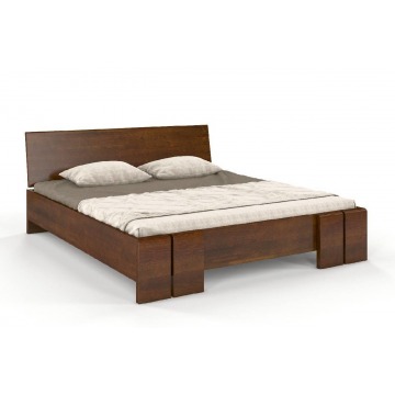 łóżko drewniane sosnowe skandica vestre maxi & long / 200x220 cm, kolor orzech