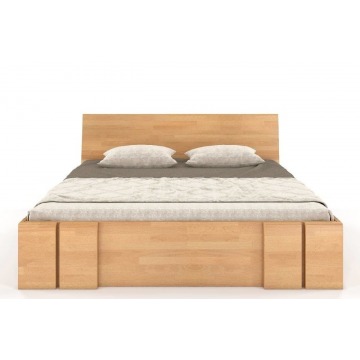 łóżko drewniane bukowe z szufladami skandica vestre maxi & dr / 120x20 cm, kolor naturalny