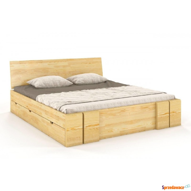 łóżko drewniane sosnowe z szufladami skandica... - Łóżka - Ełk