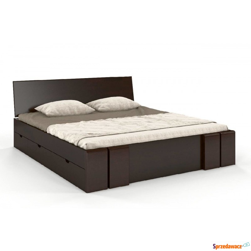 łóżko drewniane sosnowe z szufladami skandica... - Łóżka - Krosno