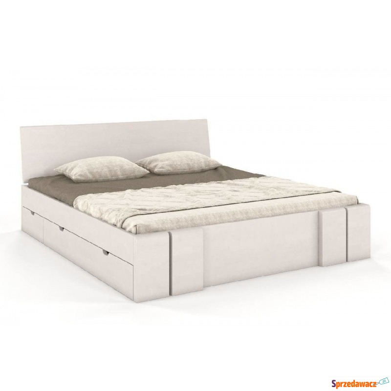 łóżko drewniane bukowe z szufladami skandica... - Łóżka - Żukowo