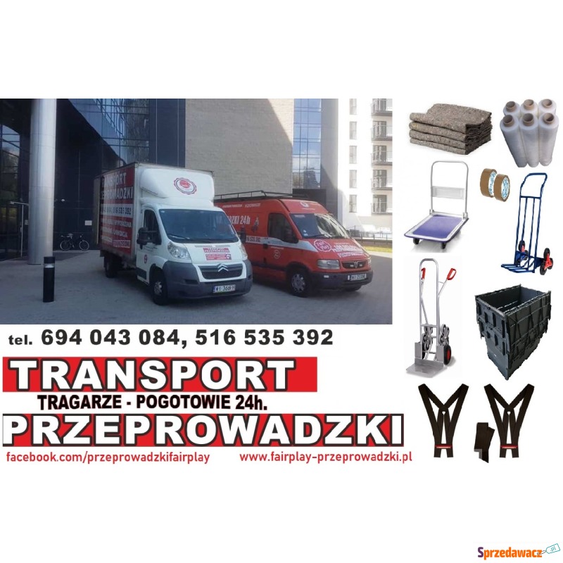 przeprowadzki taxi bagażowe tragarze transport - Pozostałe usługi - Warszawa