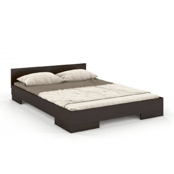 łóżko drewniane sosnowe skandica spectrum niskie / 120x200 cm, kolor palisander