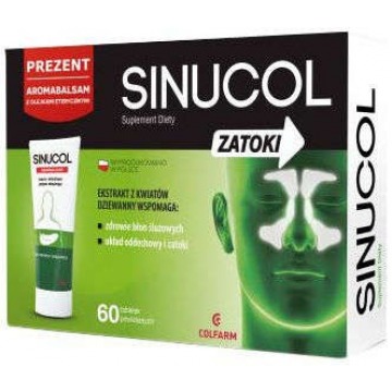 Sinucol zatoki x 60 tabletek + aromabalsam 20g gratis