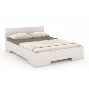 łóżko drewniane bukowe skandica spectrum maxi / 200x200 cm, kolor biały