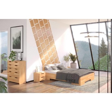 łóżko drewniane bukowe skandica spectrum maxi / 120x200 cm, kolor naturalny