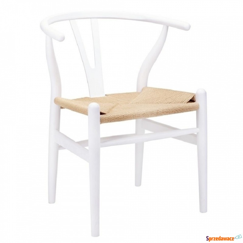 Krzesło King Home Wishbone białe - Krzesła do salonu i jadalni - Bolesławiec