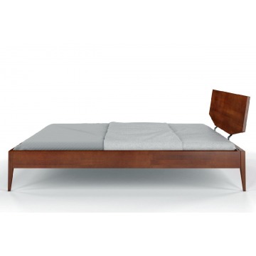 łóżko drewniane bukowe skandica sund / 200x200 cm, kolor orzech