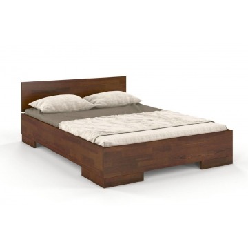 łóżko drewniane sosnowe ze skrzynią na pościel skandica spectrum maxi & st / 140x200 cm, kolor orzec