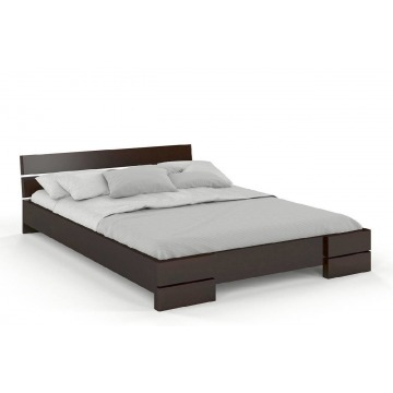 łóżko drewniane sosnowe visby sandemo / 120x200 cm, kolor palisander