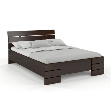 łóżko drewniane sosnowe visby sandemo high / 90x200 cm, kolor palisander