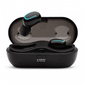 Słuchawki SAVIO TWS-05 (bezprzewodowe, Bluetooth; kolor czarny