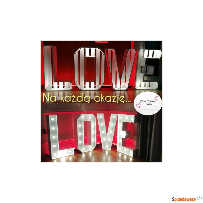 Podświetlany ledowy napis LOVE:...