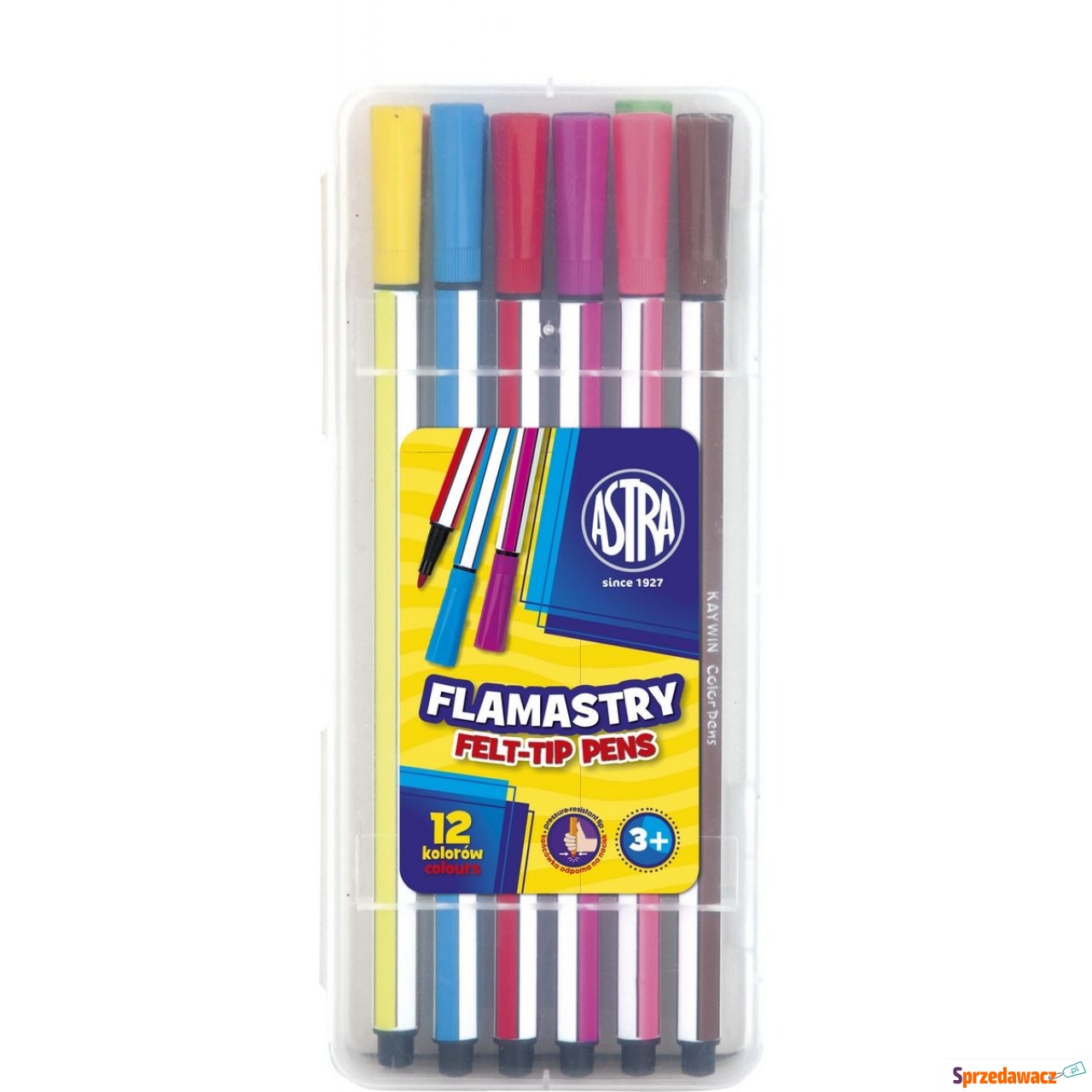 Flamastry 12 kolorów heksagonalne...