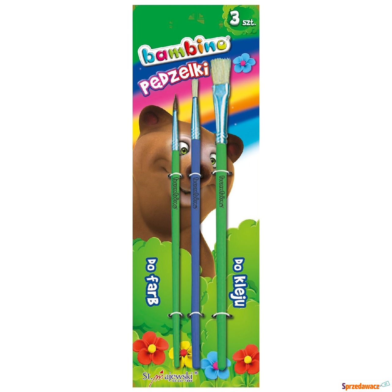 Pędzelki do farb i kleju Bambino...
