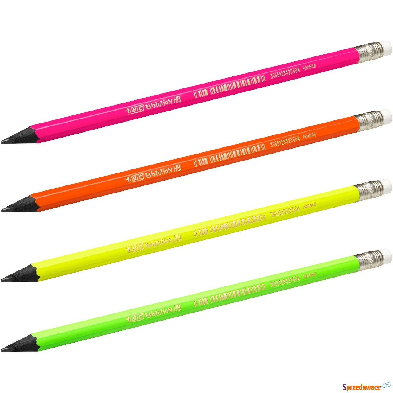 Ołówek Bic Evolution fluo z gumką