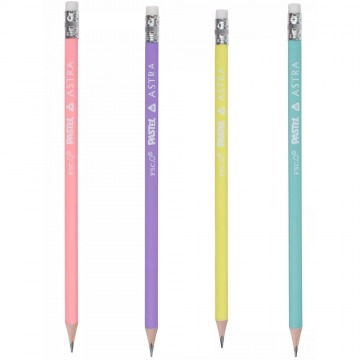 Ołówek pastelowy Astra HB z gumką i 14 cm miarką