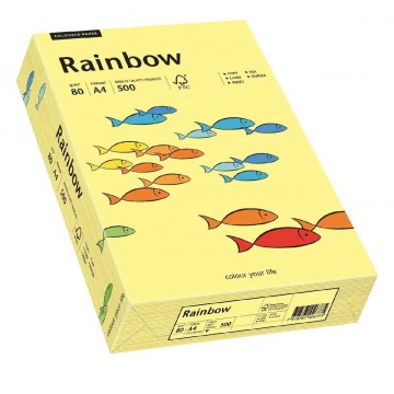 papier ksero a4 a'500 rainbow 80g jasnożółty 12