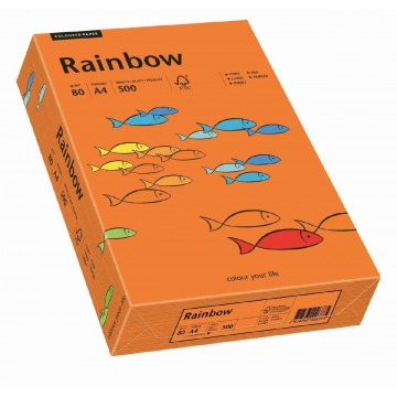 papier ksero a4 a'250 rainbow gruby a4 160g ciemnopomarańczowy 26
