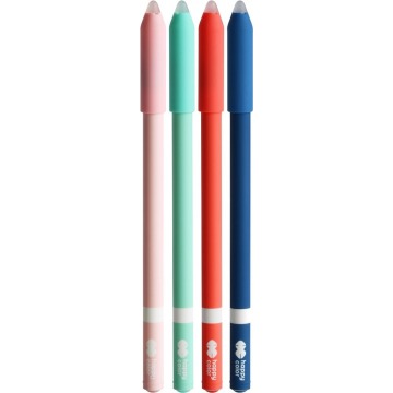 Długopis ścieralny z gumką Happy Color niebieski Trendy