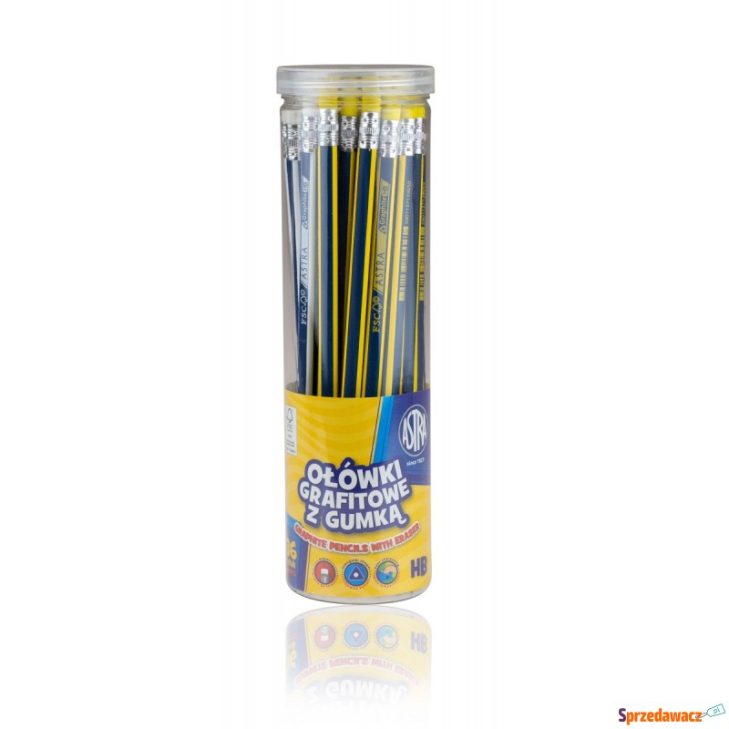 Ołówek graphite FSC HB z gumką Astra - Artykuły papiernicze... - Sieradz