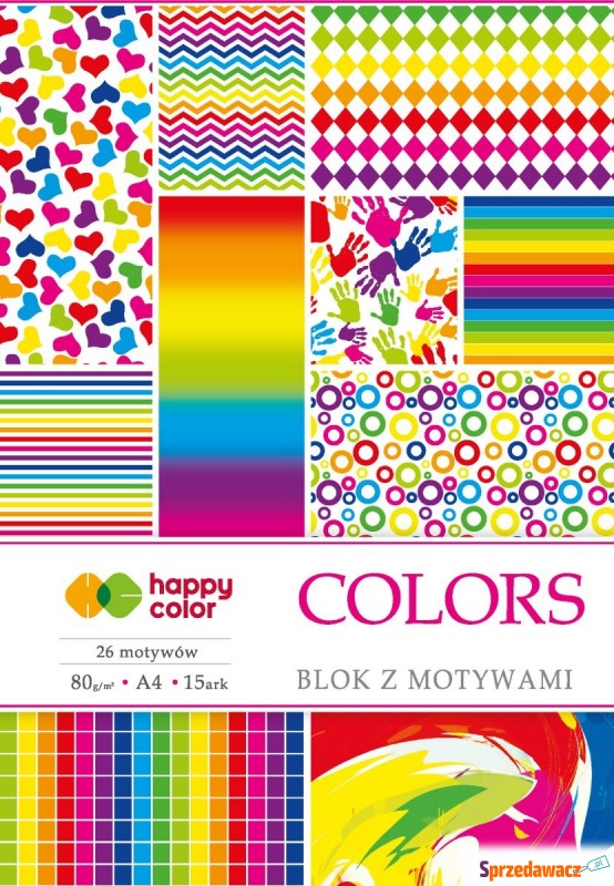 blok z motywami a4 colors happy color 15 kartek... - Papier - Opole