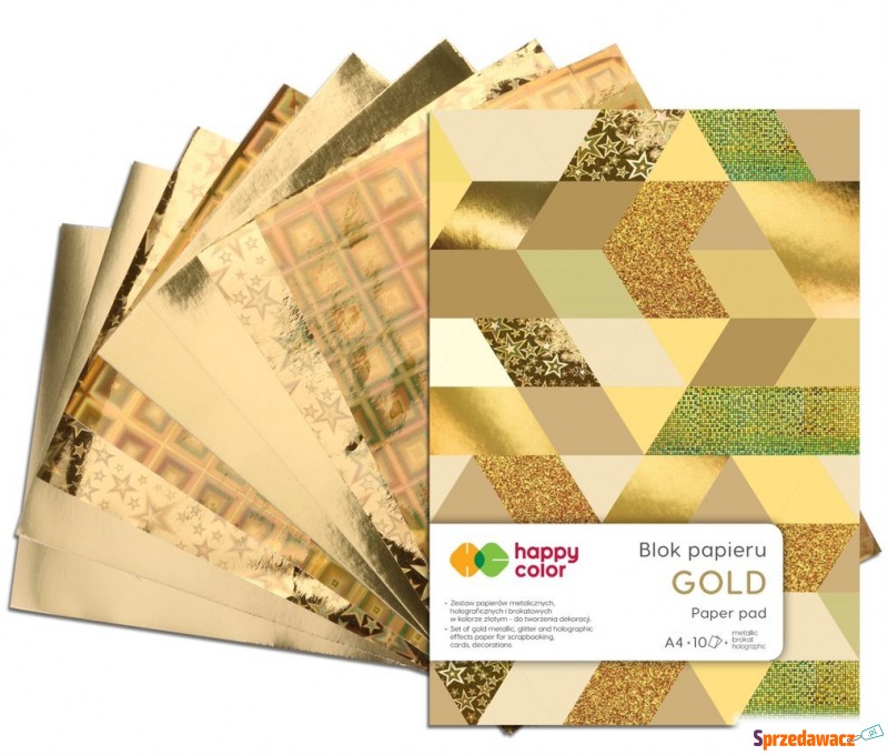 blok a4 gold happy color z motywami w kolorze... - Papier - Wrocław