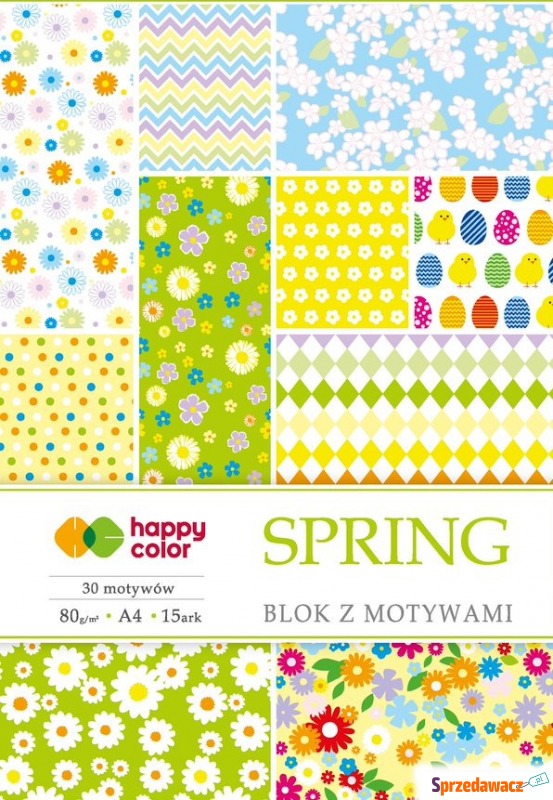 blok z motywami a4 spring happy color 15 kartek... - Papier - Piotrków Trybunalski
