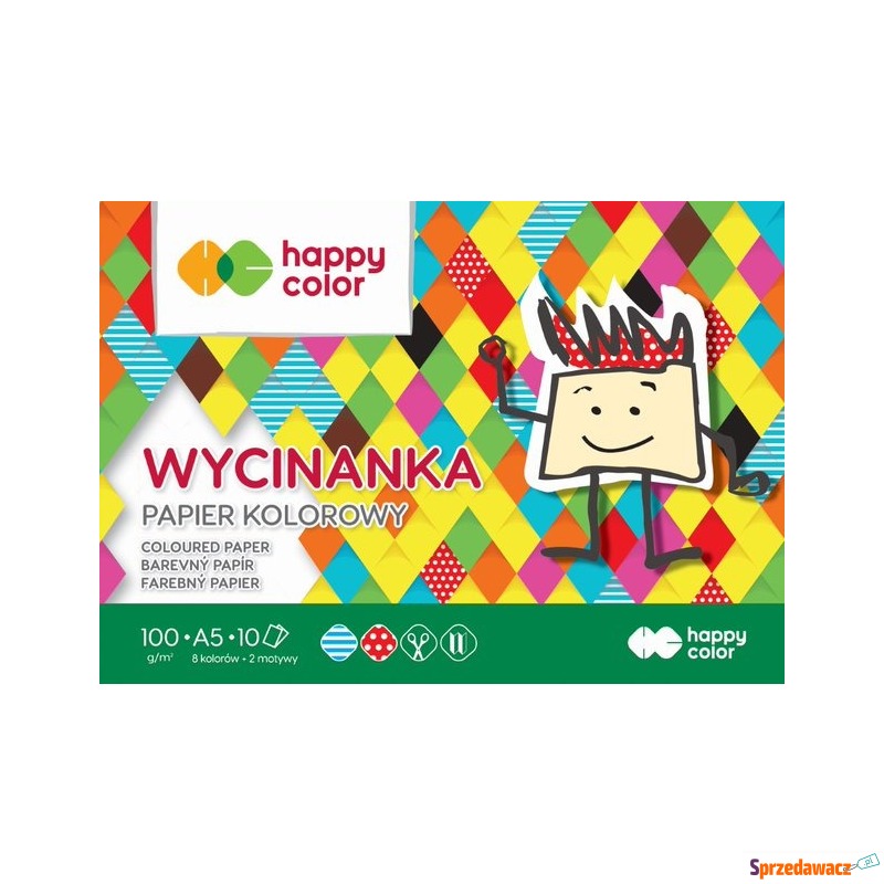 Wycinanka kolorowa dla dzieci A5 100g Happy Color - Artykuły papiernicze... - Nysa