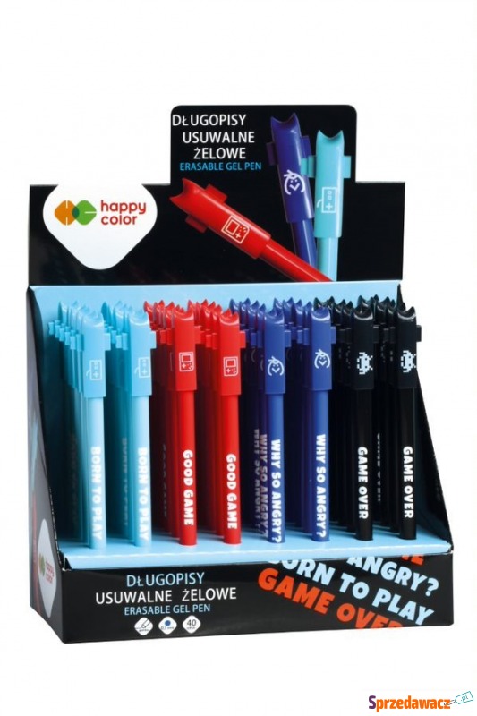 Długopis wymazywalny ścieralny Games Happy Color... - Długopisy - Konin