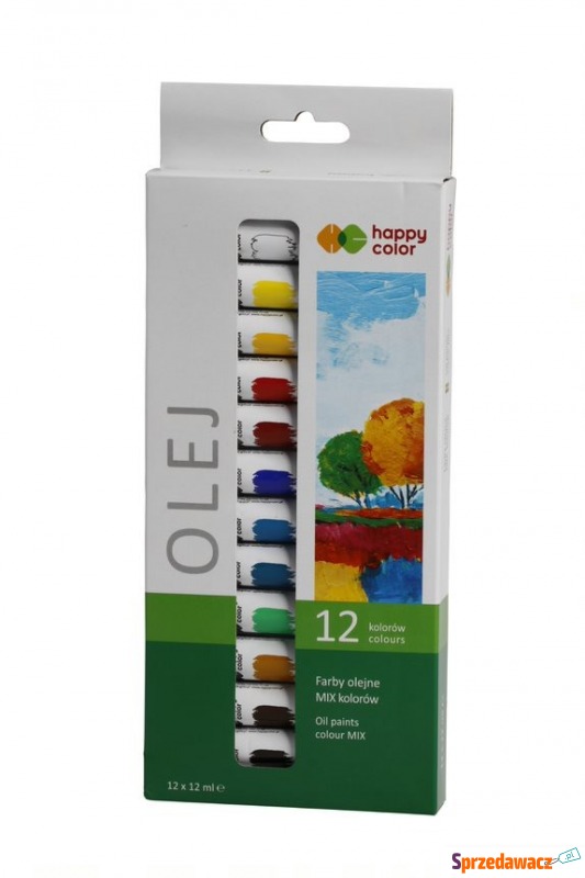 Farby olejne 12 kolorów Happy Color 12 ml - Farby - Leszno