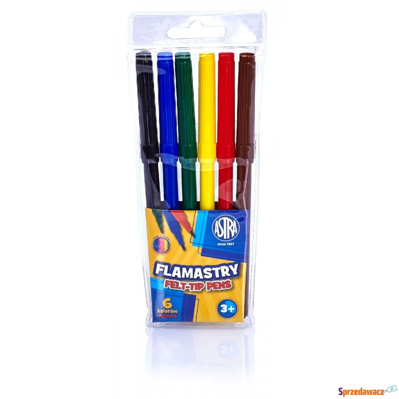 Flamastry Astra 6 kolorów - Artykuły papiernicze... - Piekary Śląskie