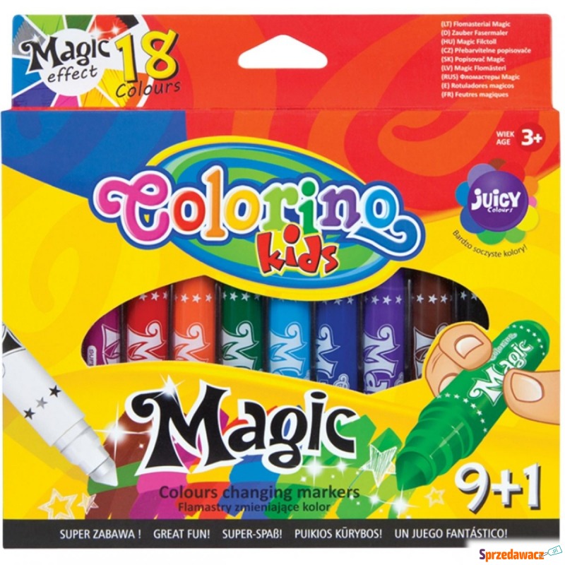 Flamastry Magic 10 kolorów Colorino magiczne... - Artykuły papiernicze... - Konin