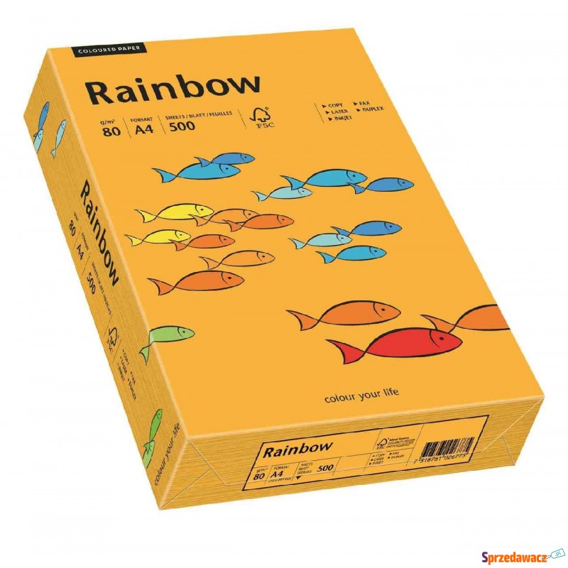 papier ksero a4 rainbow 80g pomarańczowy 22 - Papier biurowy - Bielany Wrocławskie