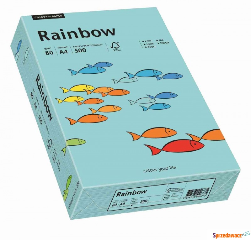 papier ksero a4 a'500 rainbow 80g morski 84 - Papier biurowy - Konin