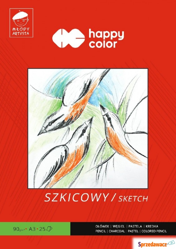 blok szkicowy a3 90g happy color 25 kartek szkicownik - za darmo - Kielce