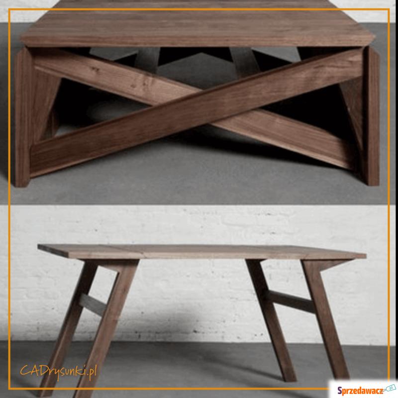 Składane biurko do wysokości stolika kawowego - Stoły, stoliki, ławy - Swarzędz