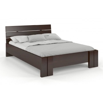łóżko drewniane bukowe visby arhus high / 200x200 cm, kolor palisander