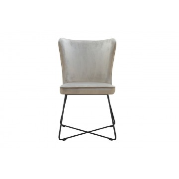 nowoczesne krzesło tapicerowane ponte x na metalowych nogach