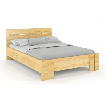 łóżko drewniane sosnowe visby arhus high & bc (skrzynia na pościel) / 200x200 cm, kolor naturalny