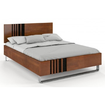 łóżko drewniane bukowe visby kielce / 140x200 cm, kolor orzech