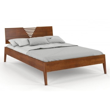 łóżko drewniane bukowe visby wołomin / 120x200 cm, kolor orzech
